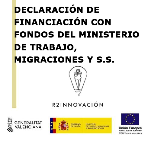 DECLARACIÓN DE FINANCIACIÓN CON FONDOS DEL MINISTERIO DE TRABAJO, MIGRACIONES Y S.S.