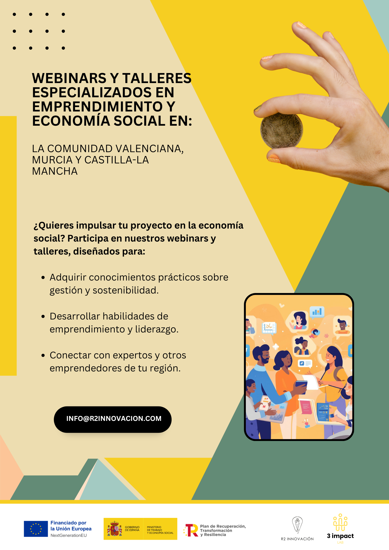 Webinars y talleres especializados en emprendimiento social